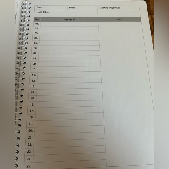 Meeting Notebooks Spiral-Bound Planner Office, Business, Organizer 8.5 x 11 In - Picture 6 of 8